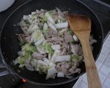 白菜と豚肉のトロトロ丼　カレー風味作り方2写真