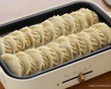 ホットプレートで羽根つきパクチー餃子作り方5写真