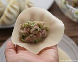 ホットプレートで羽根つきパクチー餃子作り方3写真