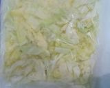 水戻しスパゲティ★キャベツクリームスパ作り方1写真