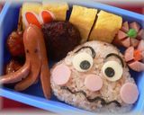 Happyお弁当**バイキンマン**作り方6写真