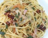 しそ香る♪カリカリベーコンと野菜のパスタ作り方7写真