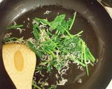 ほうれん草とじゃごの炒り玉子和え作り方2写真