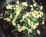 ほうれん草とじゃごの炒り玉子和え作り方4写真