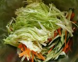 千切り野菜のジューッ♪作り方1写真