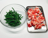 にんにくの芽と牛肉のオイスターソース炒め作り方1写真
