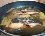 子持ちカレイ煮付け：あめ色大根添え作り方7写真