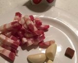 カリッと焼いたパンチェッタでトマトパスタ作り方3写真