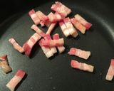 カリッと焼いたパンチェッタでトマトパスタ作り方4写真