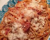 カリッと焼いたパンチェッタでトマトパスタ作り方13写真
