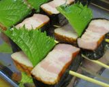 わさびでいただく串ベーコン☆作り方1写真