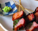 わさびでいただく串ベーコン☆作り方5写真