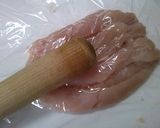 レンジで簡単！鶏ささみの 梅 しそロール作り方2写真