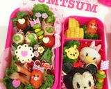 ツムツム キャラ弁 春 お弁当 ミニー作り方3写真
