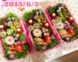 ツムツム キャラ弁 春 お弁当 ミニー作り方4写真