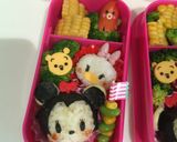 ツムツム キャラ弁 春 お弁当 ミニー作り方5写真