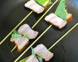 わさびでいただく串ベーコン☆作り方3写真