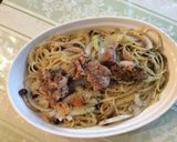 ピリ辛バジルパスタの鶏肉ソテーのせ作り方10写真