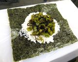 万願寺甘とう塩昆布炒めおにぎらず作り方4写真