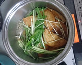 麺つゆで！水菜とさつま揚げのさっと煮作り方4写真