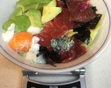 580Kcalデカ盛りアボガド鮪サラダ丼作り方6写真