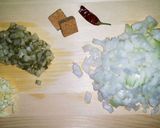 **クレソンとガーキンのトマトパスタ**作り方1写真