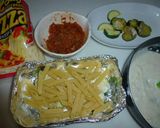 ペンネと野菜のミートソースグラタン作り方1写真