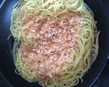 水菜とベーコンのヘルシー和風パスタ作り方4写真