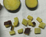 さつまいもと黒ゴマ米粉蒸しパン★もちふわ作り方3写真