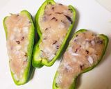 ささみで簡単＊ピーマンの肉詰め味噌焼き作り方3写真