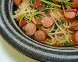 節約☆豆苗とトマトのパスタ作り方10写真