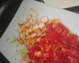 節約☆豆苗とトマトのパスタ作り方6写真