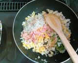 マヨでパラパラ♡しらすと大葉の和風炒飯作り方6写真