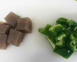 こんにゃくとピーマンのおかかに作り方1写真