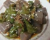 こんにゃくとピーマンのおかかに作り方4写真