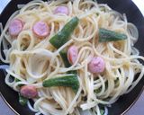 鍋で、ワンポットパスタ（ナポリタン）作り方8写真