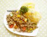 ドイツ気分♡キーマカレーベイクドポテト♥作り方8写真