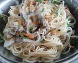 あさりの水煮缶で冷たいスープパスタ♪作り方5写真