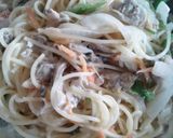 あさりの水煮缶で冷たいスープパスタ♪作り方7写真