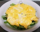 小松菜とふわふわ卵の甘酢あんかけ作り方3写真