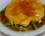 小松菜とふわふわ卵の甘酢あんかけ作り方4写真