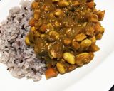 簡単！ヘルシー鶏胸肉と大豆の夏野菜カレー作り方7写真