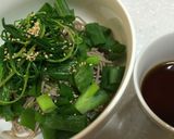 九条ネギとおかひじきのシャキシャキお蕎麦作り方5写真