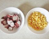 タコとじゃがいもの焼きとうもろこし炒め作り方1写真