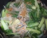 コク旨！小松菜と舞茸の溶き玉中華スープ♪作り方4写真