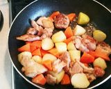 鶏モモ香草焼きジャガイモ・あまり野菜添え作り方4写真