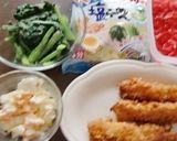 夏!エビフライの冷やし塩ラーメンランチ♪作り方1写真