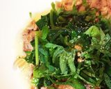 つるむらさきと豚肉のマヨネーズ焼き作り方10写真