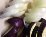 ナスと玉ねぎオイスターソース炒め作り方1写真