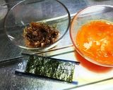 【中に工夫！】のり*かつお節*いり卵丼♪作り方1写真